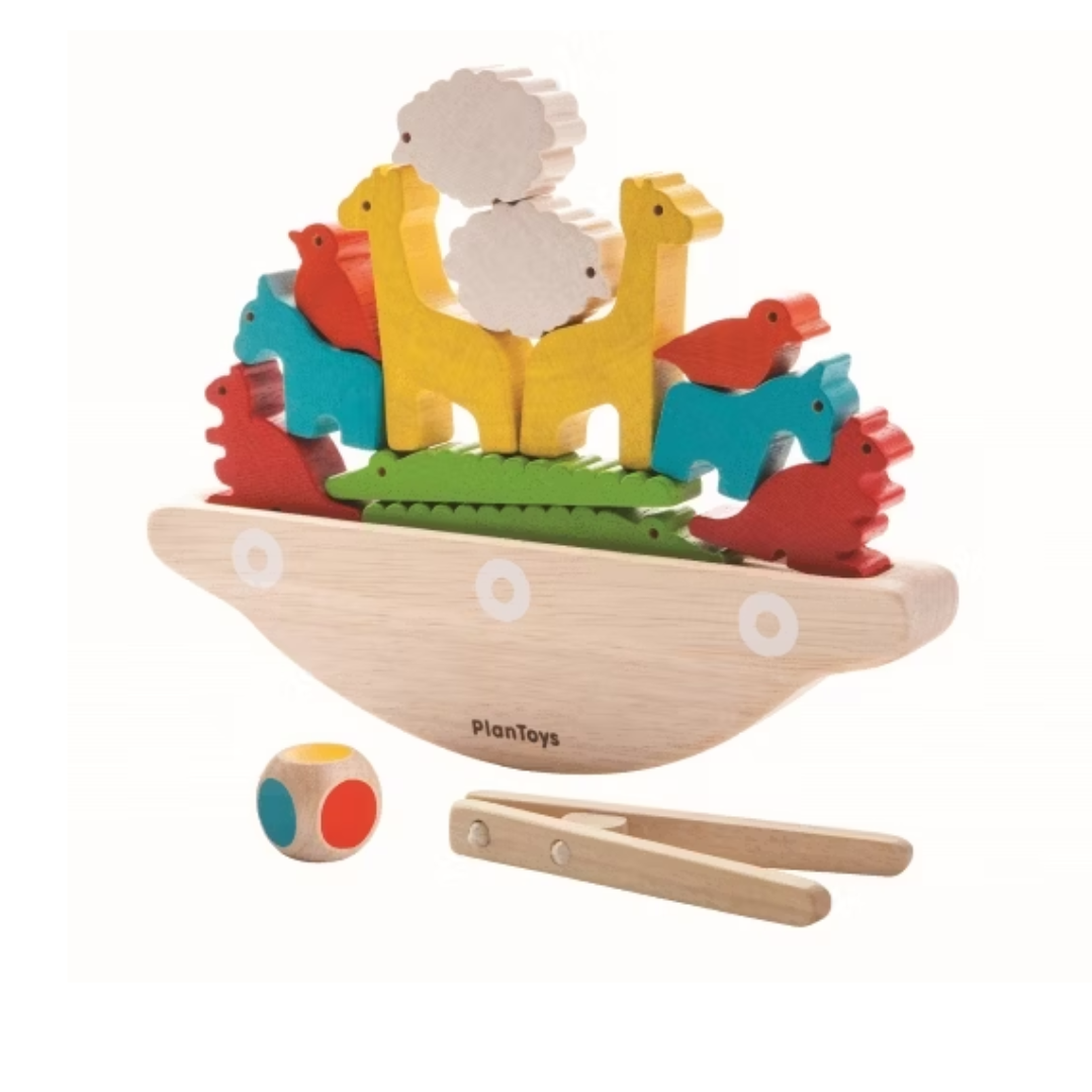Balansbåten från PlanToys – pedagogiskt balansspel i trä för barn
