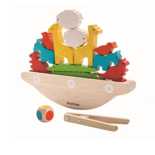 Balansbåten från PlanToys – pedagogiskt balansspel i trä för barn