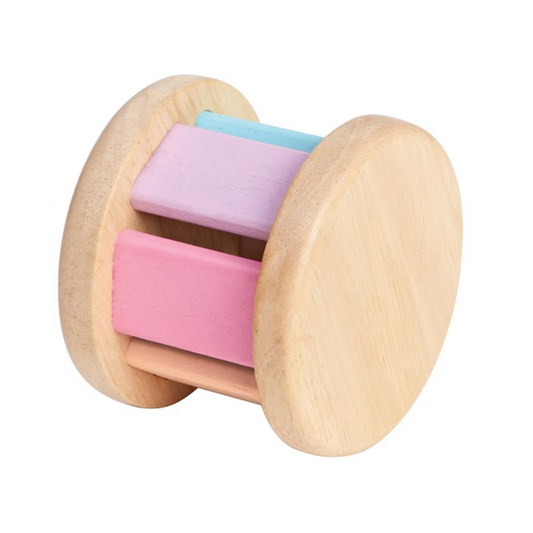 Ekologisk babyleksak med pingla i pastellfärger från PlanToys