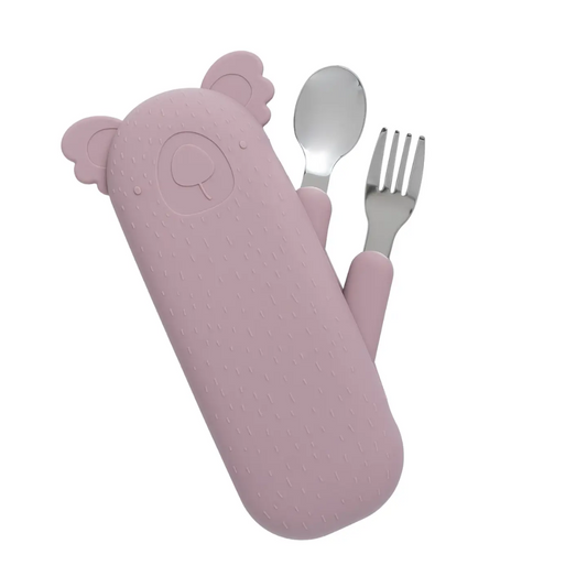 Zoe Koala bestickset med fodral – Rosa | the cotton cloud