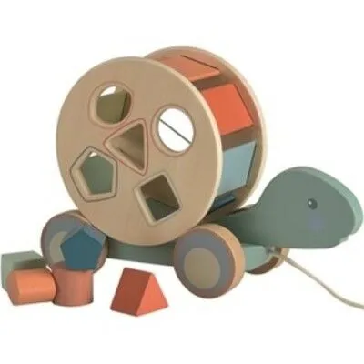 Sköldpadda dragleksak i trä – ekologisk träleksak från 1 år | Egmont Toys