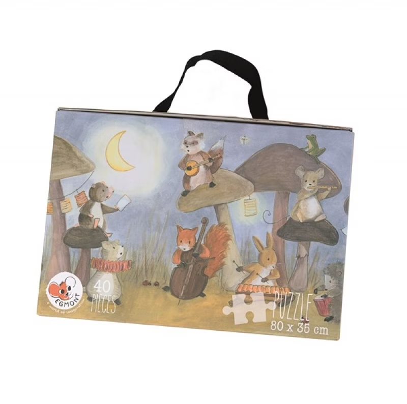 Golvpussel Musikdjur – pedagogiskt pussel med djur som spelar musik | Egmont Toys