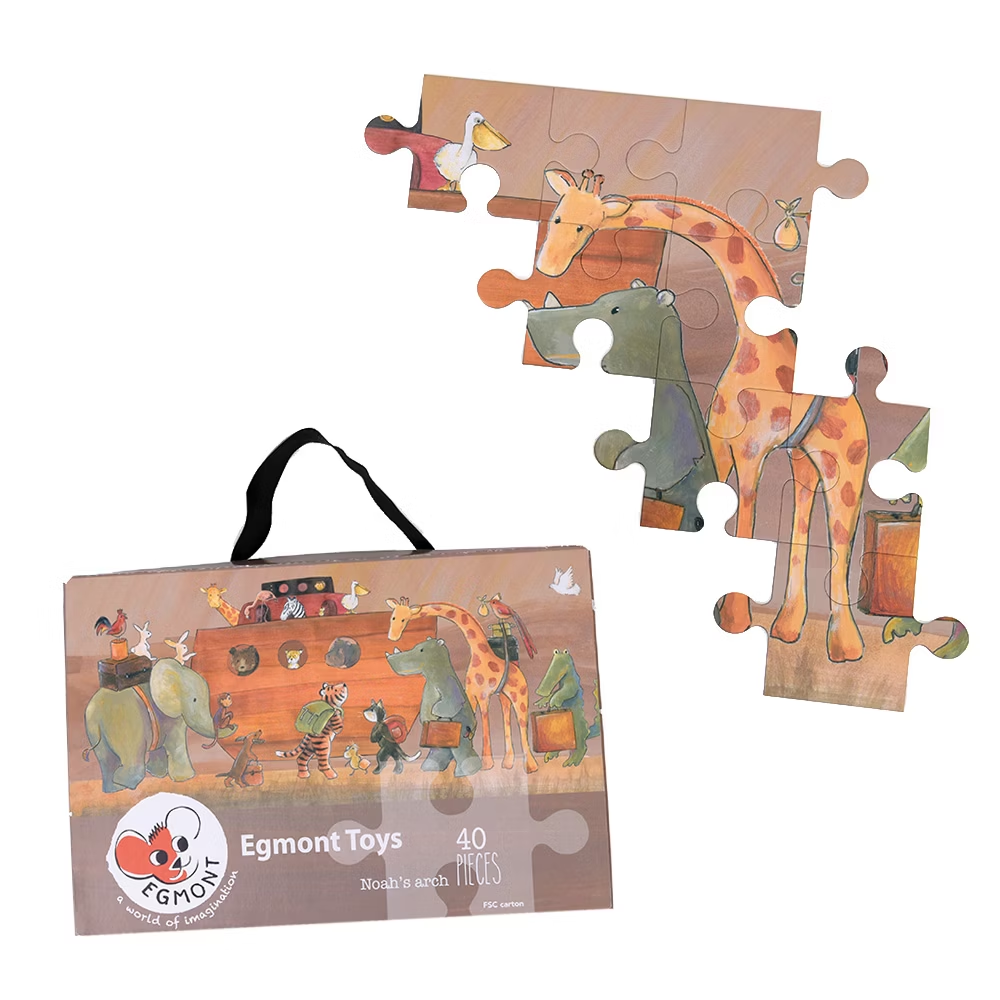 Golvpussel Noas Ark – stora bitar i tygväska för barn | Egmont Toys
