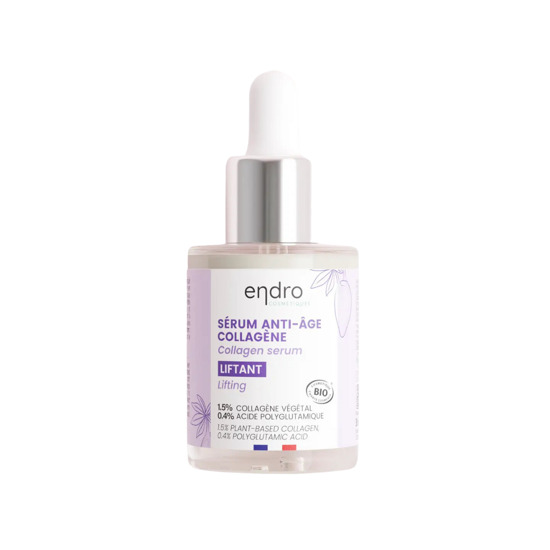 Endro Cosmetiques Anti-aging Kollagenserum – Fuktgivande och uppstramande serum för mogen hud, med kollagen, polyglutaminsyra och baobabextrakt.
