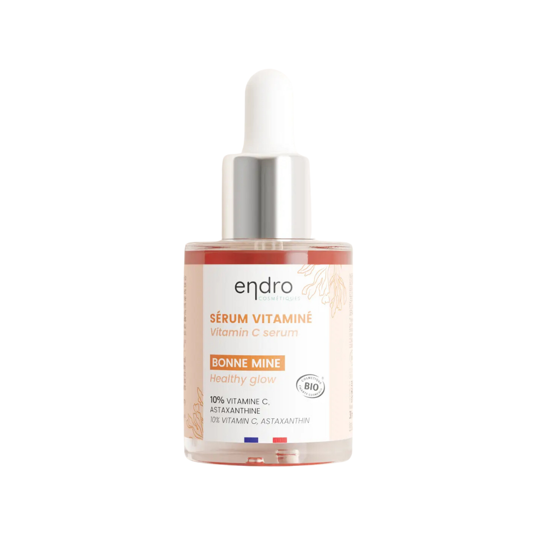 Endro Cosmetiques Lystergivande Serum – Naturligt serum med 10 % C-vitamin, astaxantin och aloe vera för strålande och jämn hudton, 30 ml