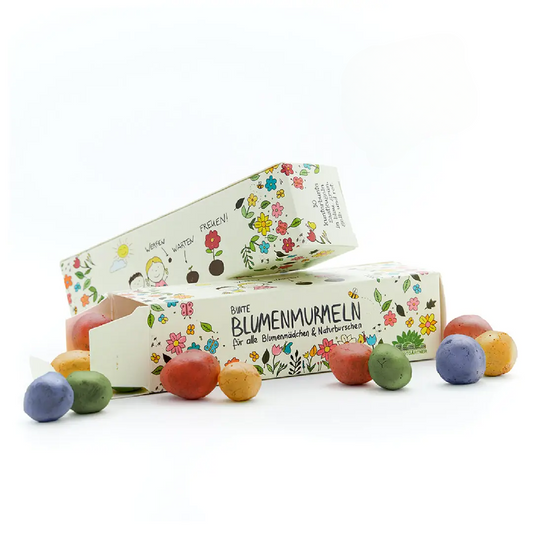 Färgglada fröbomber och blomkulor fyllda med blomfröer från Die Stadtgärtner