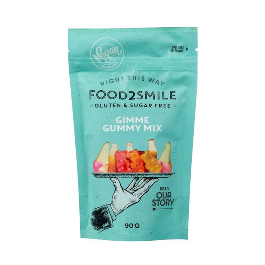 Gimme Gummy Mix – sockerfri vegansk godismix med björnar, körsbär och colaflaskor