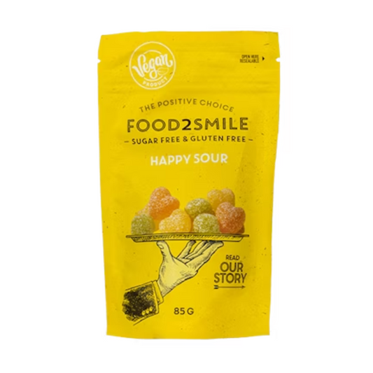 Happy Sour – sockerfri syrlig godis, vegansk och tillverkad i Nederländerna från Food2Smile
