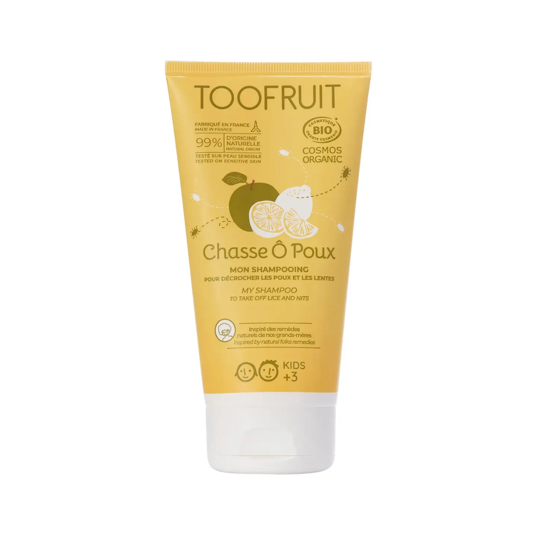 TOOFRUIT Organiskt Anti-Lösschampo för barn med äppelvinäger och citron, 150 ml