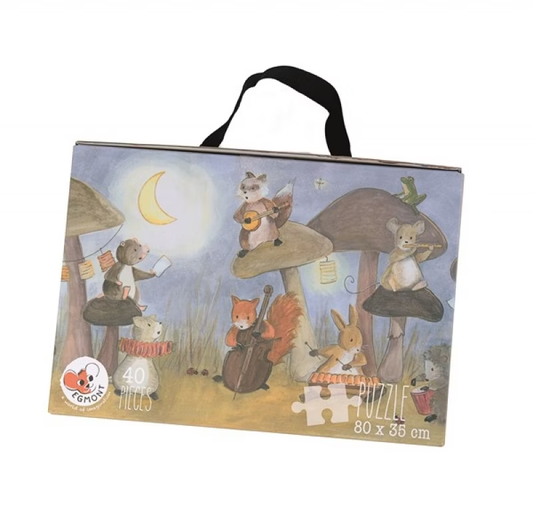 Egmont Toys Golvpussel Musikdjur 40 Bitar - Ekologiskt Musikpussel