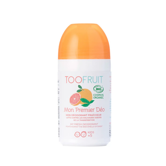 TOOFRUIT My First Deo – Ekologisk roll-on deodorant med grapefrukt och mynta för barn, 50 ml
